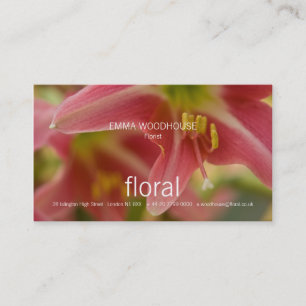 Floral - Belladonna Lily Cartão de visita
