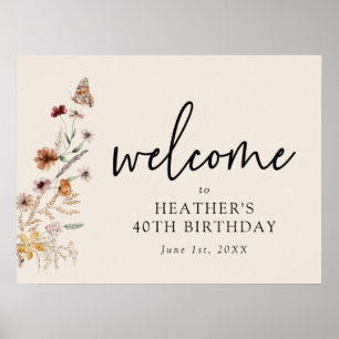 Floral Birthday - Poster