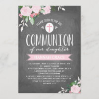 Floral Blooms Chalkboard | Convite da Comunidade