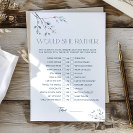 Floral Blue Chá de panela Ela Preferencialmente Jo