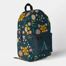 Floral Bonito Verde Amarelo Elegante com Nome