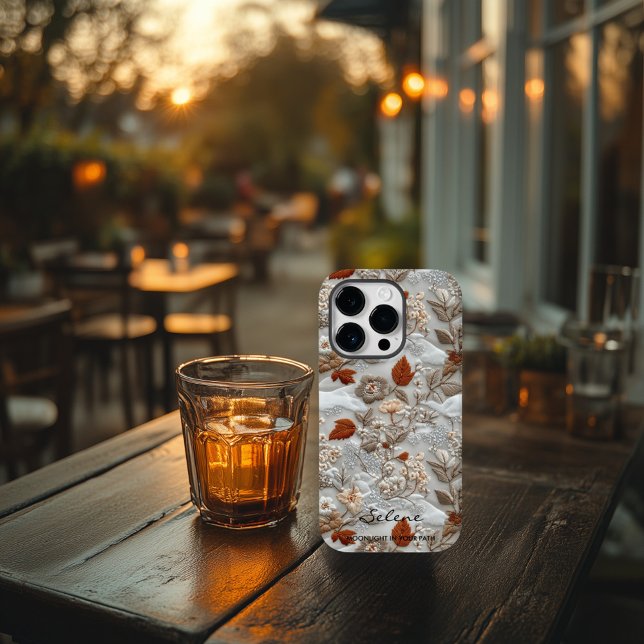 Floral bordado de outono personalizado com cotação (Criador carregado)