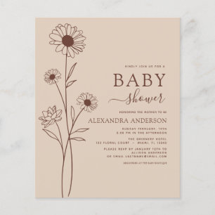 Floral Botânica Minimalista do Chá de fraldas Orça
