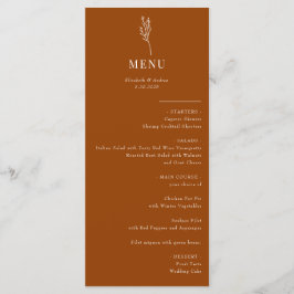 Floral Botânica Minimalista | Menu Casamento