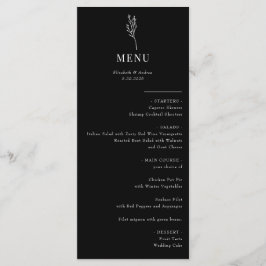 Floral Botânica Minimalista | Menu Casamento