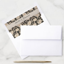 Floral Botanical Black Ivory Custom Wedding 