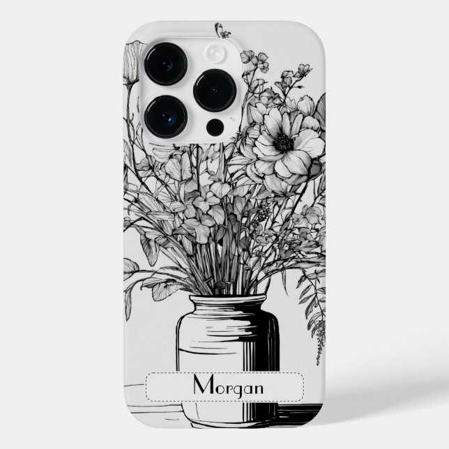 Floral Botânico de Flor Selvagem Personalizado (Verso)