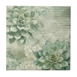 Floral Botânico Verde Hortelã Vintage (2)