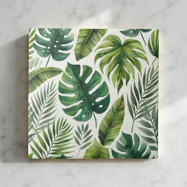 Floral Botânico Verde Tropical Elegante