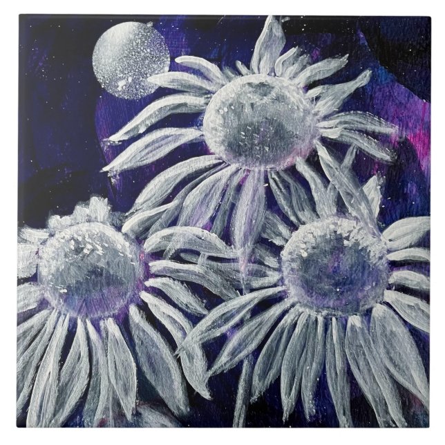 Floral Branco Azul (Frente)