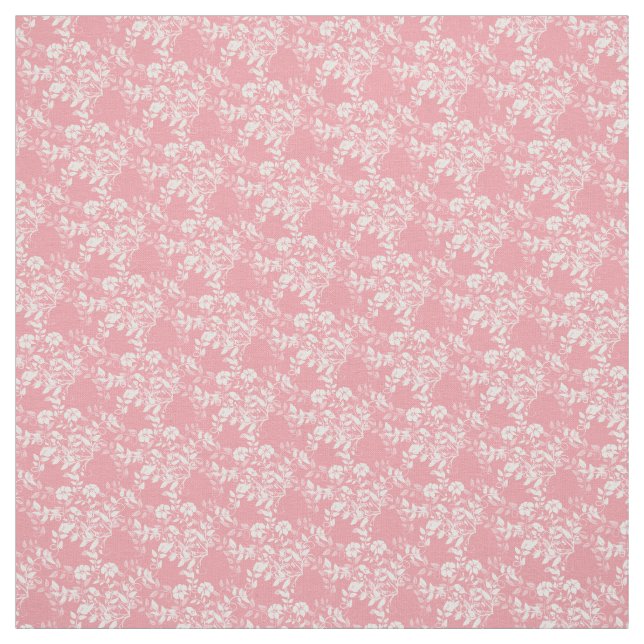 Floral Branco e Cor-de-rosa com Tecido personaliza (Modelo)