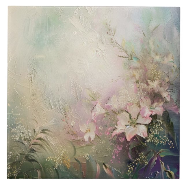 Floral Branco Rosa Tropical (Frente)