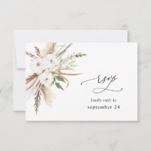 Floral Branco Verão Boho com Refeição RSVP 2