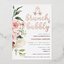 Floral Brunch e Chá de panela de espuma Dourada