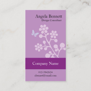 Floral Cartão de visita Butterfly