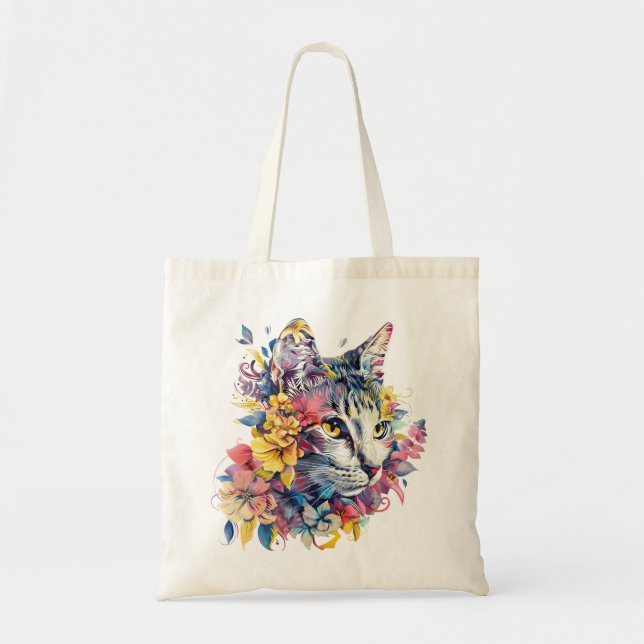 Floral Cat Bolsa (Frente)
