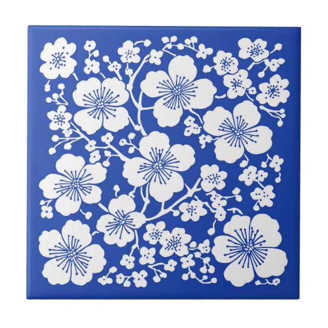 Floral Cherry Blossomn Blue (Frente)