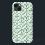 Floral Chic Verde-Decorativo Branco Periwinkle<br><div class="desc">Um caso chic Case-Mate para proteger seu smartphone Samsung Galaxy Note 4,  com um padrão tradicional de linhas florais Periwinkle em verde em um fundo branco. Parte da coleção Posh e Painterly 'Periwinkle Patch',  este padrão pode ser facilmente ajustado para ajustado qualquer caso.</div>