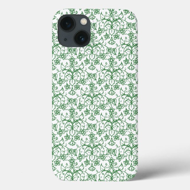 Floral Chic Verde-Decorativo Branco Periwinkle (Verso)