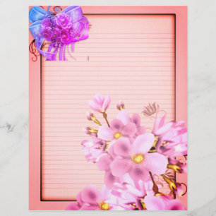 Floral com algumas linhas Scrapboobooking Paper