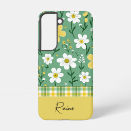 Floral Country Verde e Amarelo Fofo Personalizado 