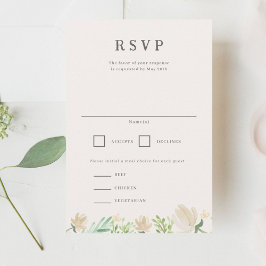 Floral Crest Wedding RSVP