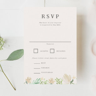 Floral Crest Wedding RSVP