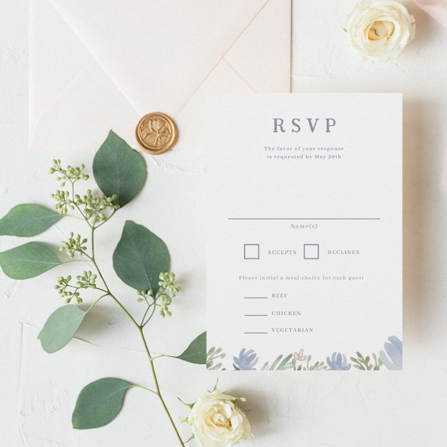 Floral Crest Wedding RSVP (Criador carregado)