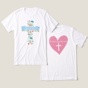 Floral Cross John 3:16 Unisex