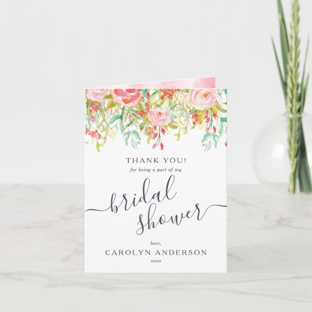 Floral da Primavera Verão | Agradecimento para Chá (Frente)