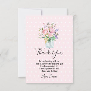 floral de aquarela, cartões de agradecimentos