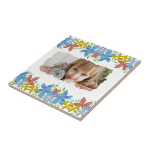 Floral de Aquarela de Foto Personalizada