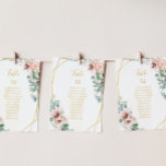 Floral de Blush Elegante | Quadro Número de assent<br><div class="desc">Este elegante bordel | tabela número assento gráfico é perfeito para o seu casamento botânico primavera cor-de-rosa. Design apresenta uma estrutura de folha de ouro acompanhada por um simples rosa de champanhe de pêssego, um eucalipto verde de sábio minimalista e um girassol de papoila neutro e único moderno. O design...</div>