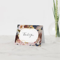 Floral de Blush Moderno | CARTÕES DE AGRADECIMENTO