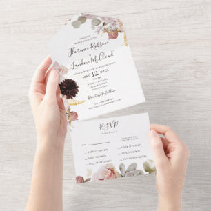 Floral de Blush Moderno Selo E Envio