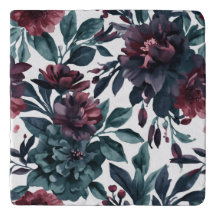 Floral de Botânica em Aquarela Mal-humorada