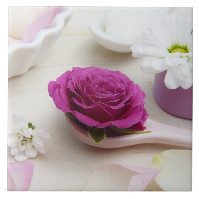 Floral de Casamento Brilhante Destino Romântico (Frente)