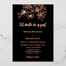 Floral de cobre preto | Casamento Gótico