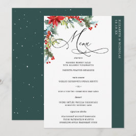 Floral de Inverno Rústico | Menu de Casamento Mode