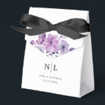 Floral de lavanda Elegante, Caixa de Favor de Folh<br><div class="desc">Crie seu estilo personalizável e minimalista que pode ser atualizado com facilidade com sua Foto e texto. Se você precisar de ajuda para personalizar este produto,  entre em contato comigo usando o botão de mensagem abaixo e terei todo o prazer em ajudar.</div>