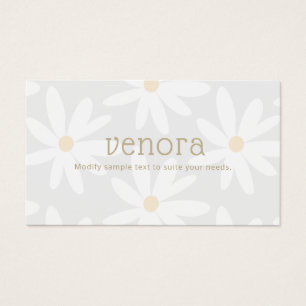 Floral de margarida branca e Cinza branca