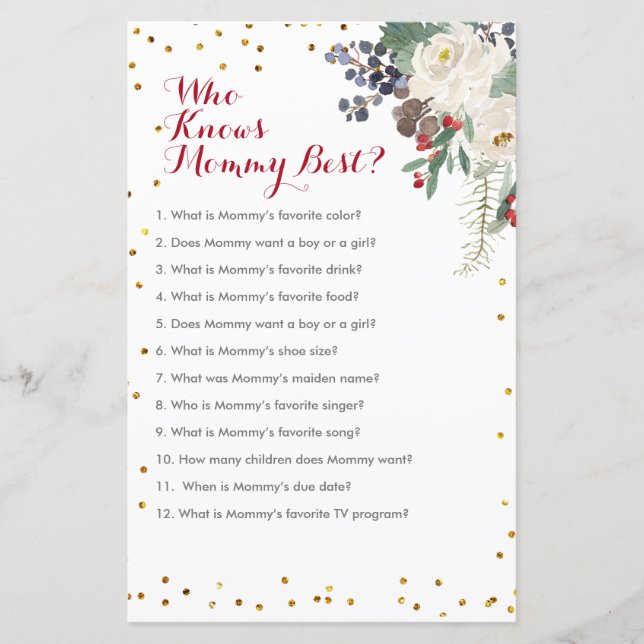 Floral de Natal de inverno que conhece o melhor jo (Frente)