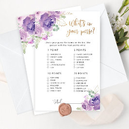 Floral de ouro roxo que está no seu jogo de bolsa