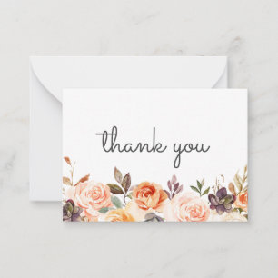 Floral de Pequeno Pincel e Pêssego com Cartões d