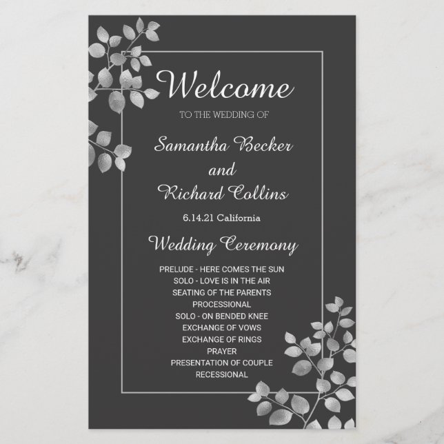 Floral de Prata Moderna (Frente)