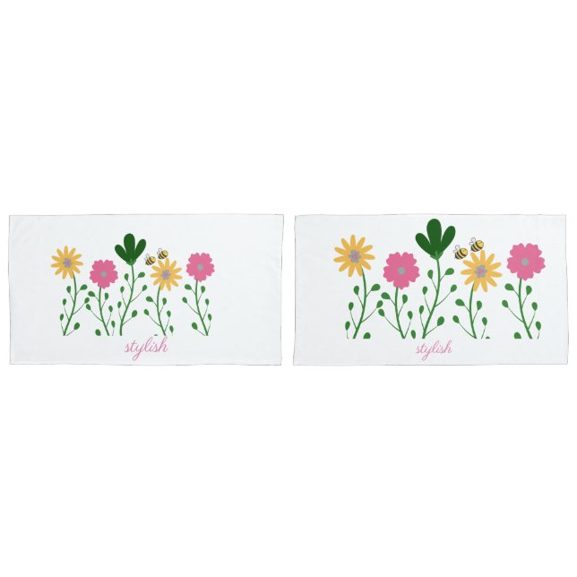 Floral de primavera e Verão Personaliza Meninas (Frente - conjunto)