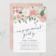 Floral de Verão| Convite à Festa de noivado (Frente/Verso)