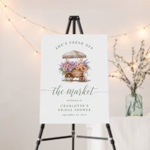 Floral do Sinal de Boas-vindas do Chá de panela de