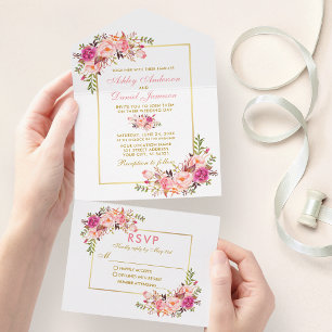 Floral Dourado com Lâmpada Cor de Água Elegante