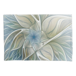 Floral Dream Pattern Abstrato Blue Khaki Fractal